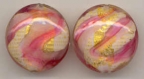 Double Swirls, Rubino Oro & Pink, Large 35MM Disc